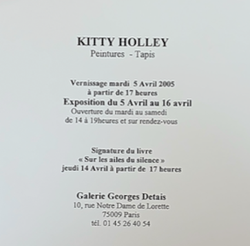 Carton d'invitation exposition Galerie Georges Detais, Paris, 2005