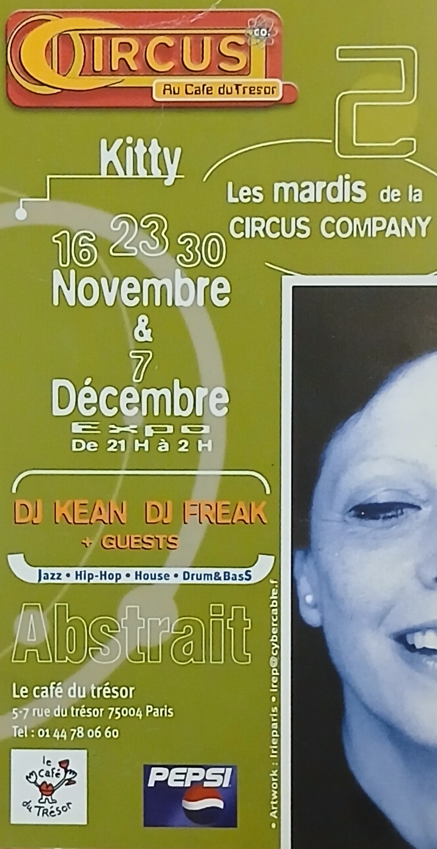Carton d'invitation, Paris, 1999