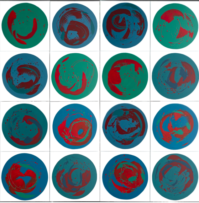 Panneau IV: 16 peintures circulaires