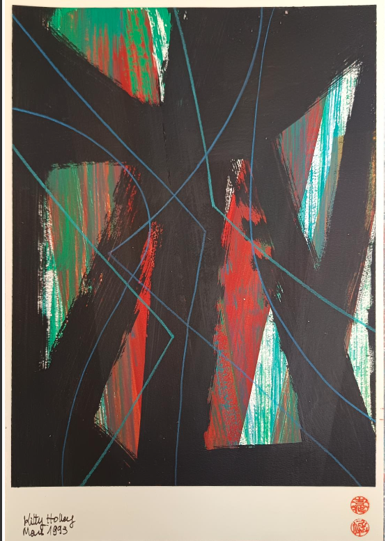 Peinture La nuit déchirée I (1993) par Kitty Holley