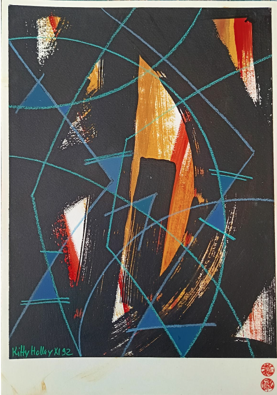 Peinture La nuit déchirée II (1992) par Kitty Holley