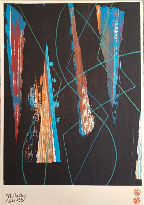 Peinture La nuit déchirée III (1993) par Kitty Holley