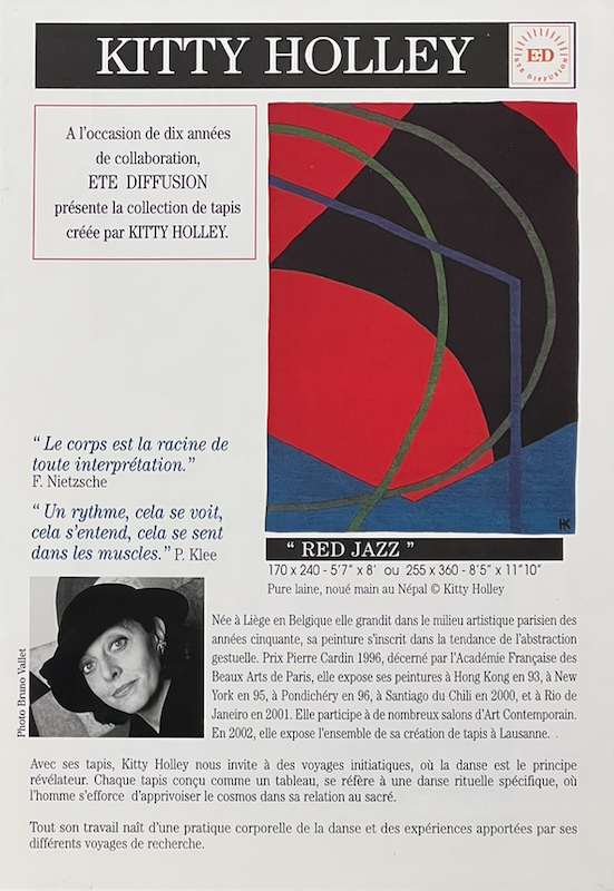 Couverture du Catalogue Tapis Été Diffusion Red Jazz par Kitty Holley