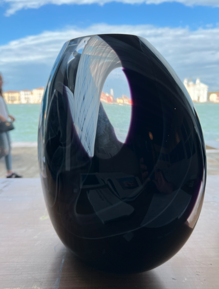 Vase Linea d'Onda III Verre de Murano par Kitty Holley