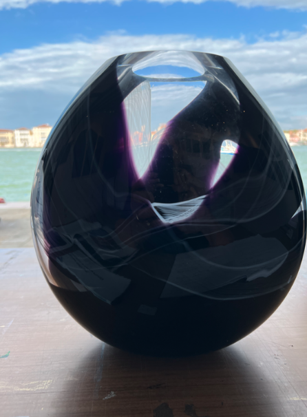 Vase Linea d'Onda V Verre de Murano par Kitty Holley