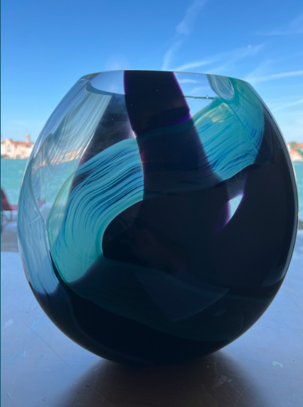 Vase Linea d'Onda VI Verre de Murano par Kitty Holley