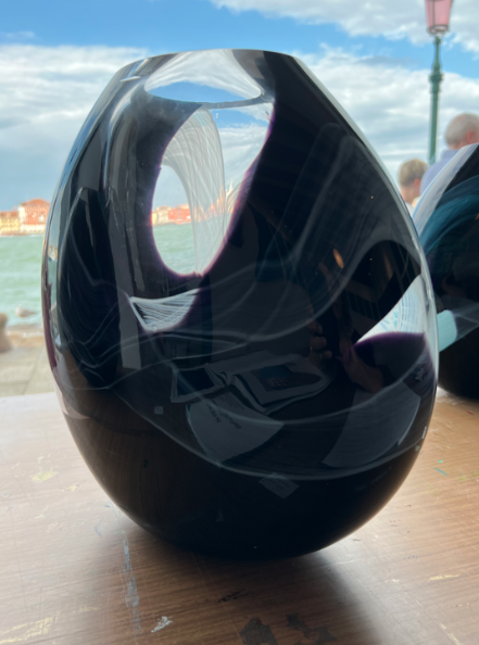 Vase Linea d'Onda VII Verre de Murano par Kitty Holley