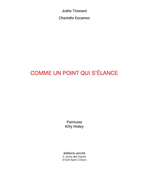Couverture du livre Comme un point qui s'élance
